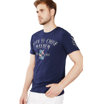 Esprit Slub Jersey T-Shirt, 100% Cotton - Navy  