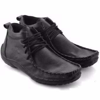 Everflow Sepatu Casual Pantofel Boots Pria - Leather - Black  