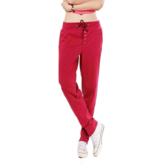 Fancyqube Straight Sports Casual Hip-Hop Pants (Red)  