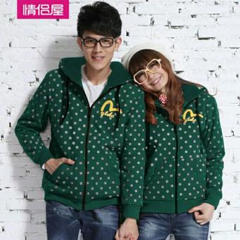 FASHION FLOWER-JAKET COUPLE POLKA-GREEN  