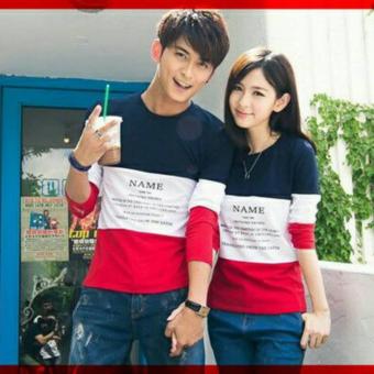 FASHION FLOWER - SWEATER COUPLE NAME - RED WHITE  