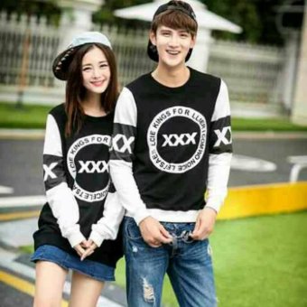 FASHION FLOWER-SWEATER COUPLE XXX-BLACK WHITE LP  