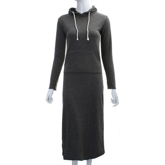 Fashion Hoodie Women Winter Sweater Long Bodycon Dress  