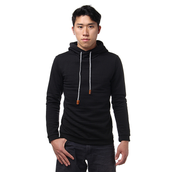 Fashion Men's Clothing Winter Hoodie Warm Hooded Sweatshirt Coat Jacket Outwear Sweater Black (Intl)  