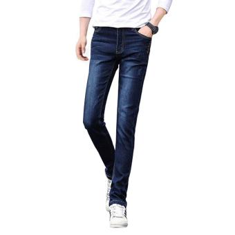 Fashion Men's Cultivate One's Morality Washed Torn Jeans Trousers?Blue? - intl  