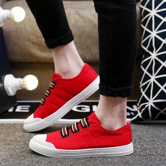 Fashion Students Casual Shoes Canvas Shoes (Red) - intl  