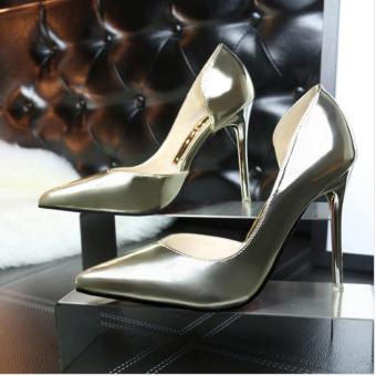 Fashion woman sexy high heels Sandals Wedding Shoes(Gold). - intl  