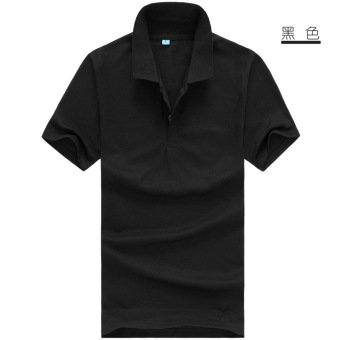 Fashion Women Polo Shirt Slim Summer Casual Polo Shirt Solid Cotton Fit Camisa Breathable Polo Shirt Sport Pure Color Splice Tops&Tees BLACK - Intl  