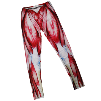 Fashionable Women's 3D Muscle Print Stretchy Sexy Leggings - intl  
