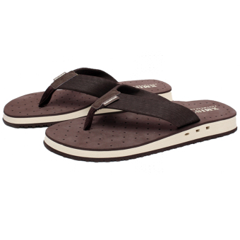 Flip Flops Breathable Sandals Flat Beach Slippers Wedge Rubber (Brown) (Intl)  