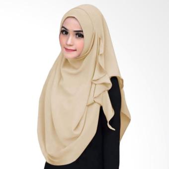 Flowing Hijab Kerudung Instan - Coklat Susu  