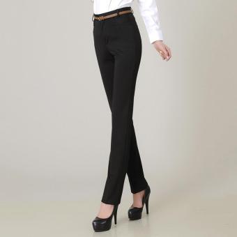 Formal Women Ladies Black Suit Pants Straight OL Pant Office Business Work Trousers Plus Size - intl  