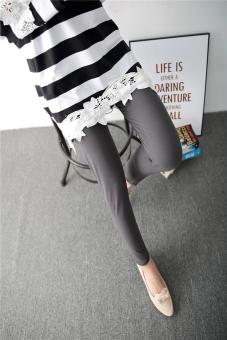 Funky Pattern dark gray solid Printed Women's Leggings Elastic Cozy Slim YOGA GYM SPORTS Pants - intl  