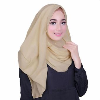 Fusia Hijab Kerudung Semi Instan -Coklat Susu  