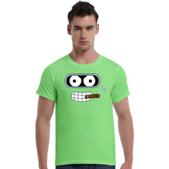 Futurama_Robot_Head Cotton Soft Men Short T-Shirt (Green) - Intl  