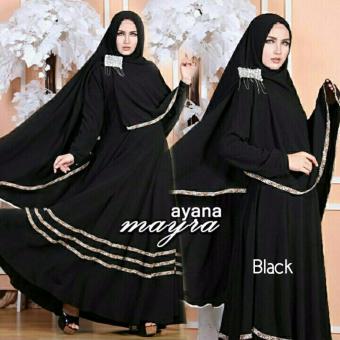 Gamis / Baju / Pakaian Wanita Muslim Ayana Syari Black  