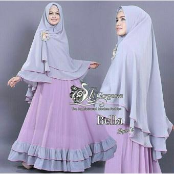 Gamis / Baju / Setelan Wanita Muslim Bella Syari Lavender  