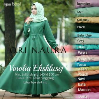 Gamis Polos / Busana Muslimah Vinolia Ori Naura - Coksusu  