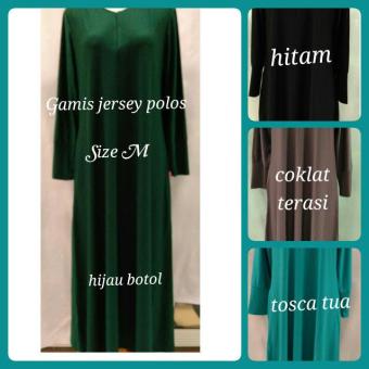 Gamis Polos Jersey Yelly  