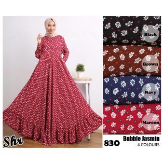 Gamis Syari Bubble Jasmin (Black)  