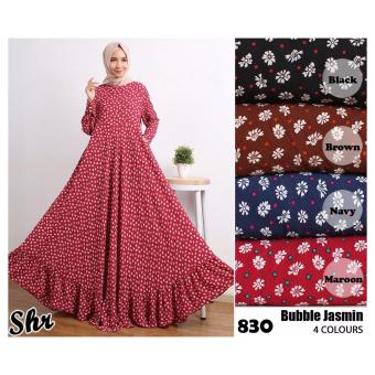 Gamis Syari Bubble Jasmin (Navy)  