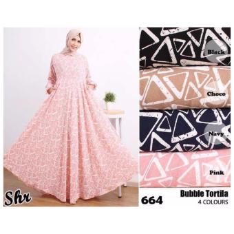 Gamis Syari Bubble Tortilla (Black)  