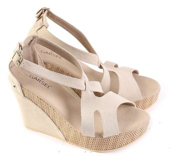 Garsel L309 Sepatu Wedges Wanita - Synth - Keren (Cream)  