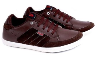Garucci GRG 1194 Sepatu Sneaker Pria - Sintetis+Suede - Keren Dan Stylish (Coklat Tua)  