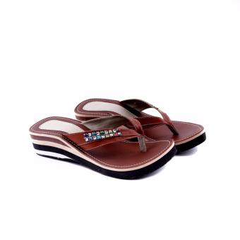 Garucci sandal Flip Flop Wanita 305-brown  