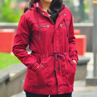 Gbc Jaket Parka Wanita Merah  