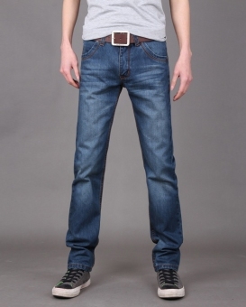 GE Mens Stylish Straight Leg Denim Pants Jeans Trousers  