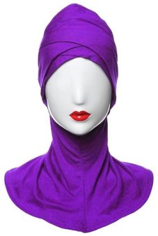 GETEK Cotton Muslim Inner Hijab Islamic Full Cover Hat Underscarf One Size (Purple)  