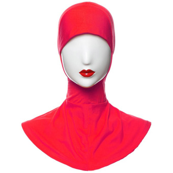 GETEK Islamic Muslim Full Cover Inner Hijab Caps Split Long Underscarf Hats (Red) - intl  