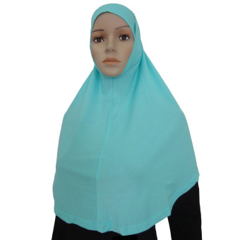 GETEK Islamic Muslim Hijab Scarf 2PCS Set (Light Blue) - intl  