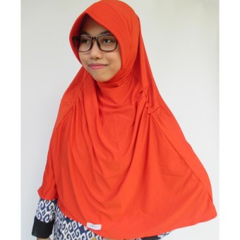 Ghaida Bergo by Uwais Hijab (Orange Bata)  