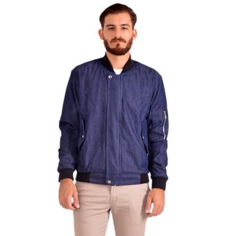 Goog On - Jaket Pria Exclusive Baseball - Biru - GD 81  