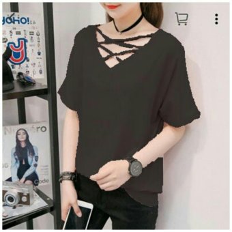 Gracestore - Blouse Line - hitam  