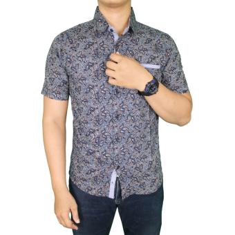 Gudang Fashion - Batik Kerja Pria - Abu Tua  