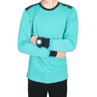 Gudang Fashion - Kaos Panjang Polos - Hijau Tosca  