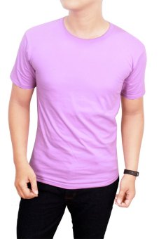 Gudang Fashion - Kaos Polos Pendek Pria O-Neck - Ungu Muda  