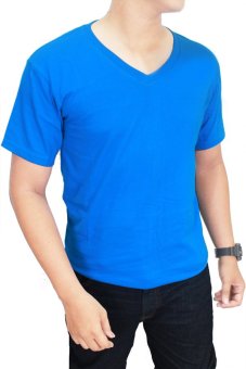 Gudang Fashion - Kaos Polos Pendek Pria V-Neck - Turkish Tua  