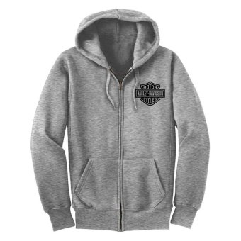 Gudangclothing Zipper Hoodie Harley Davidson 04 - Abu-Abu  