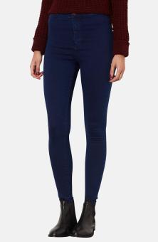 GudangGrosir Celana Panjang Wanita Premium Highwaist Jeans One Button Dark Blue  