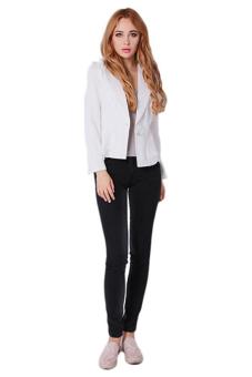 Hang-Qiao Fashion Jacket Blazer Flouncing Women Suit Slim White  