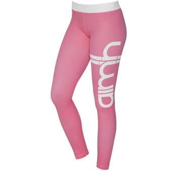 Hang-Qiao Slim Fit Elastic Letter Print Casual Sports Long Pants (Pink) - intl  