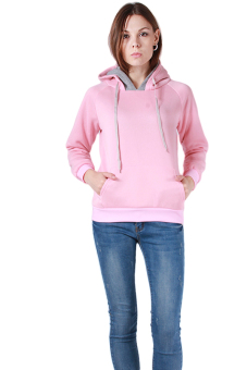 Hanyu Autumn and Winter Wool Coat Hooded Coat Fleece Pink  
