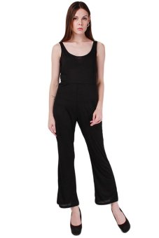 Hanyu Siamese Trousers Backless Jumpsuits (Black)  