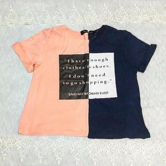 Heart and Feel Tumblr Crop Tee (3 ukuran) - Peach Color  