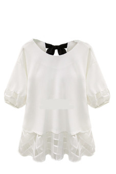 HengSong Blended Top Blouse (White) - intl  