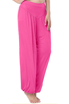 Hengsong Loose Pants Trousers Hot Pink  